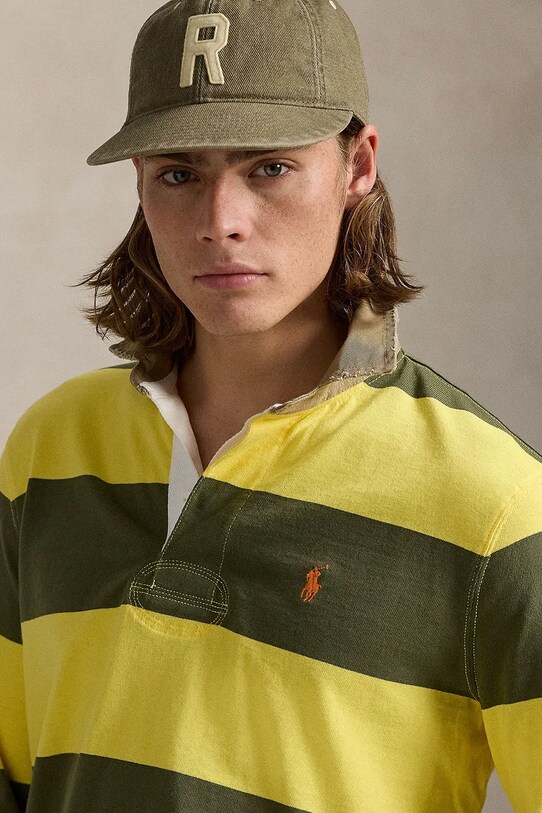 Bavlnené tričko s dlhým rukávom Polo Ralph Lauren zelená 710967648