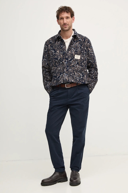 Βαμβακερή μπλούζα με μακριά μανίκια Tommy Hilfiger MW0MW37507 μπεζ SS25