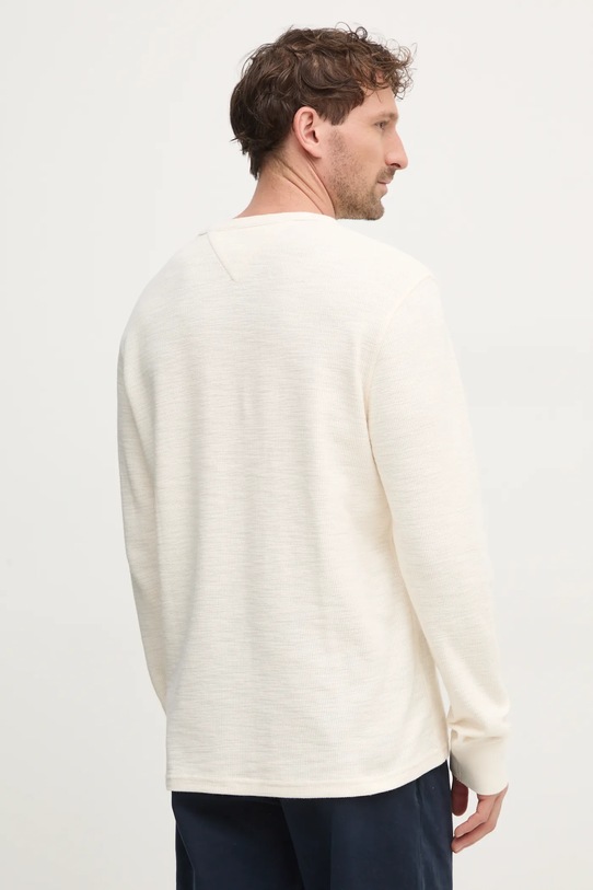 Ρούχα Βαμβακερή μπλούζα με μακριά μανίκια Tommy Hilfiger MW0MW37507 μπεζ