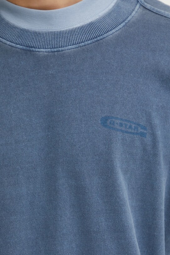 G-Star longsleeve din bumbac D25163.C756 albastru