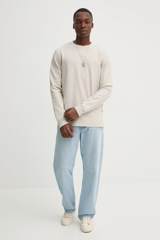 G-Star longsleeve din bumbac D25166.D617 bej SS25