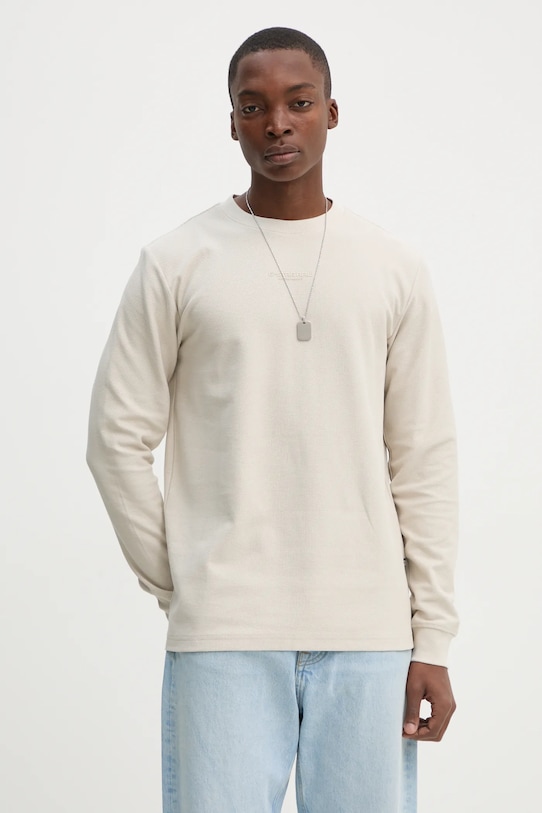 Bavlněné tričko s dlouhým rukávem G-Star béžová D25166.D617