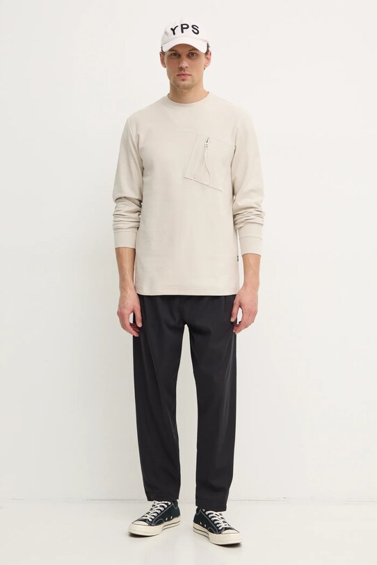 G-Star longsleeve din bumbac D25167.D617 bej SS25
