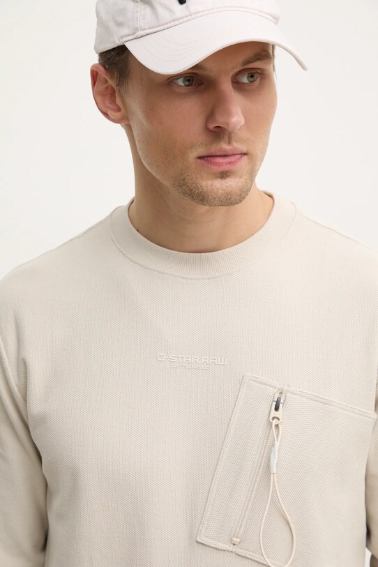 G-Star longsleeve din bumbac bej D25167.D617