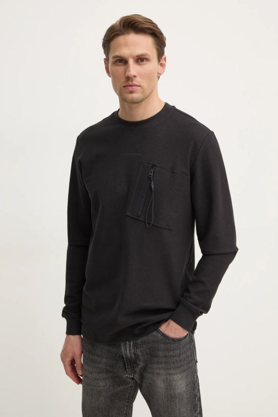 G-Star Raw longsleeve bawełniany bawełna czarny D25167.D617