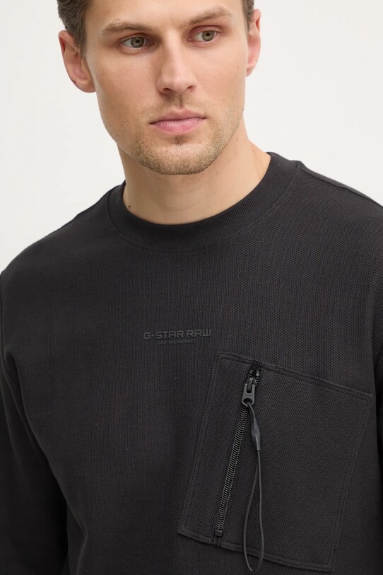 G-Star longsleeve din bumbac negru D25167.D617