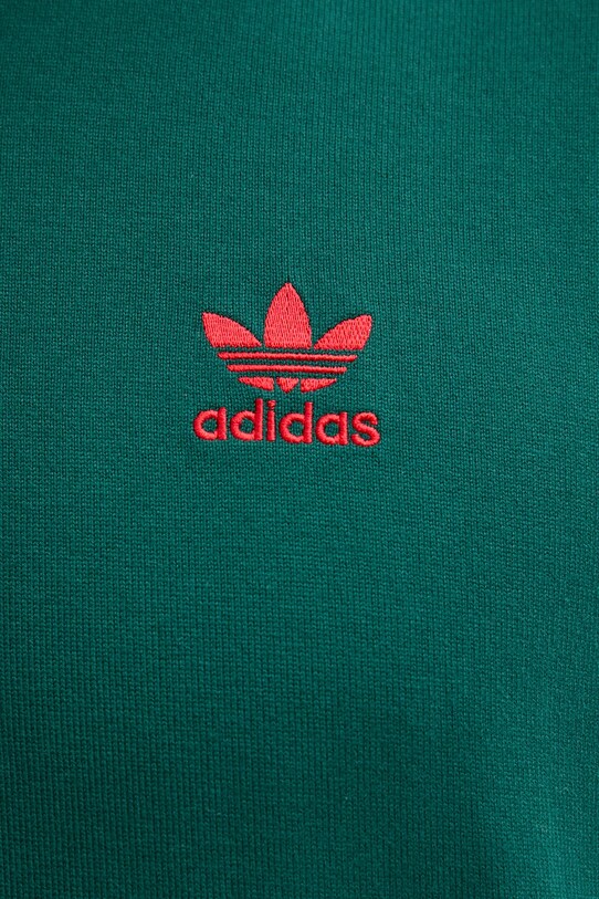 Бавовняний лонгслів adidas Originals Rugby polo JC9915 зелений