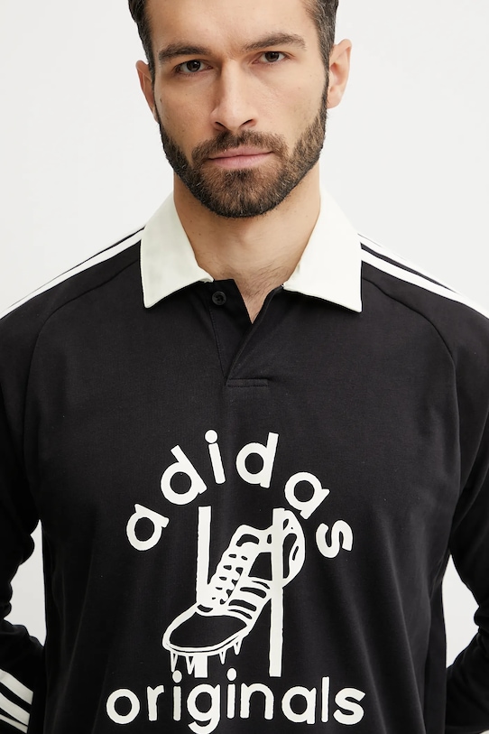 adidas Originals longsleeve RUGBY negru JD1091