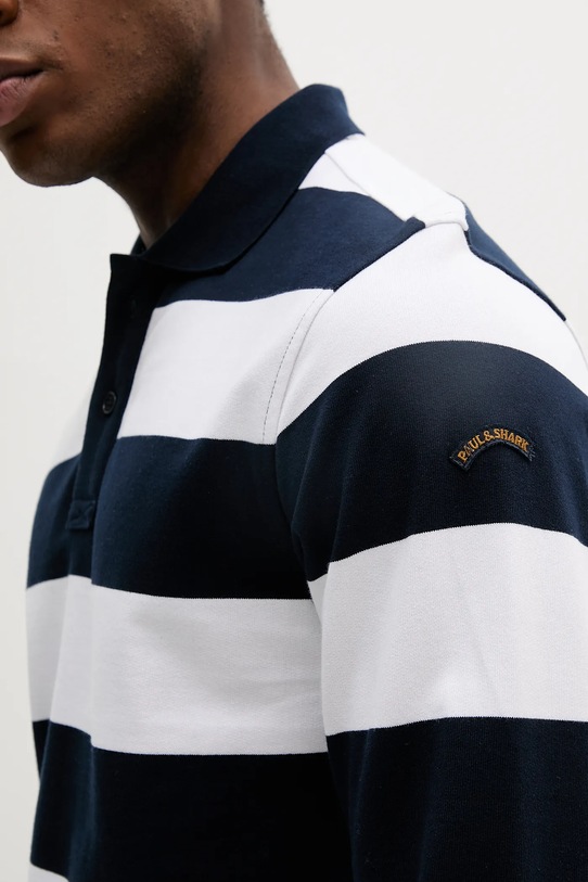 Хлопковый лонгслив Paul&Shark тёмно-синий 25411836