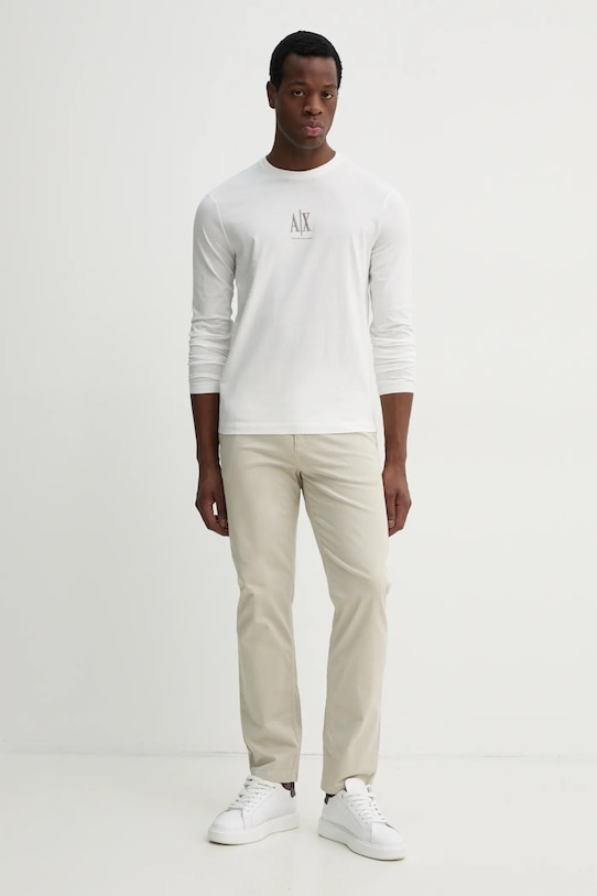 Armani Exchange longsleeve bawełniany XM000364.AF12308.NOS biały AA00