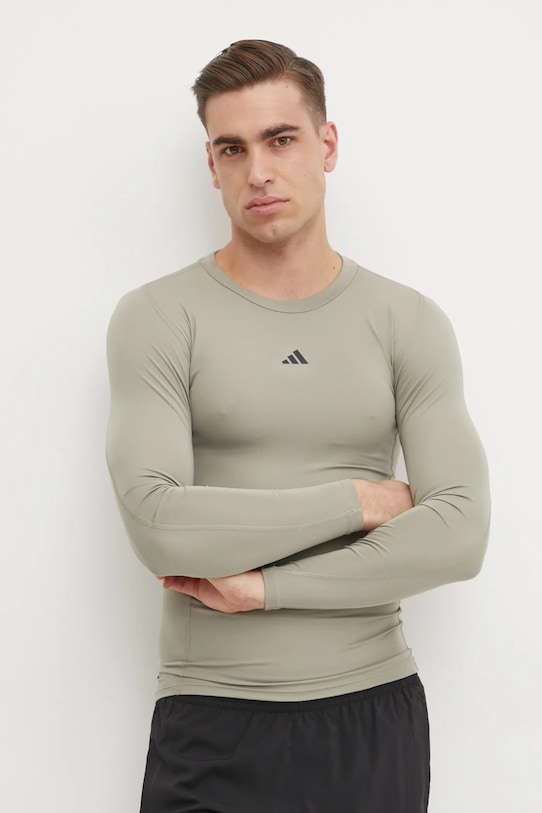adidas Performance mânecă lungă de antrenament Techfit uni gri JE6704