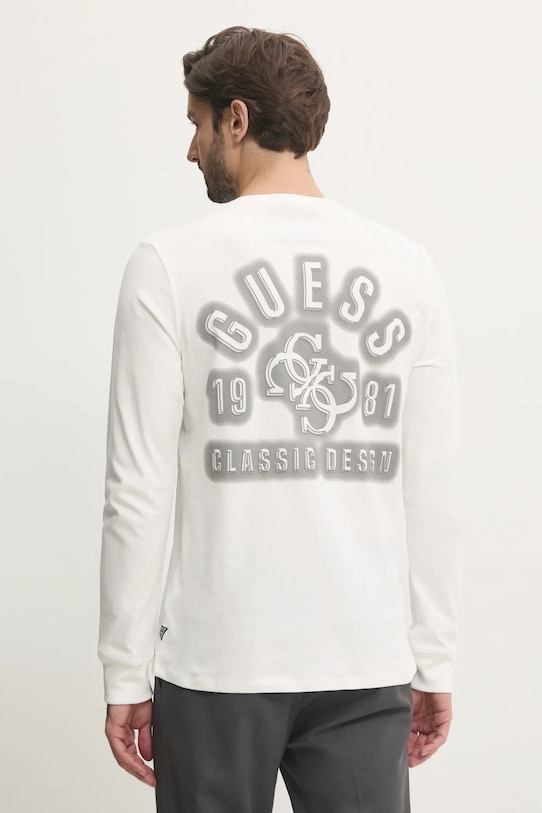 Бавовняний лонгслів Guess бавовна бежевий M5RI40.KBZV1