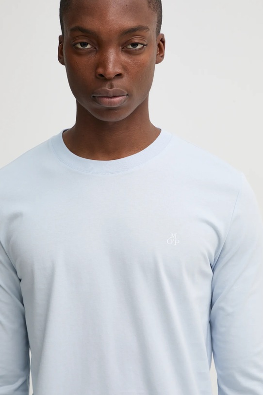 Bavlnené tričko s dlhým rukávom Marc O'Polo modrá 520201252210