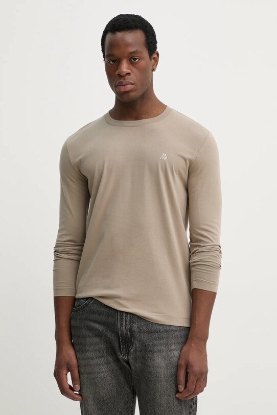 Marc O'Polo longsleeve din bumbac uni bej 520201252210