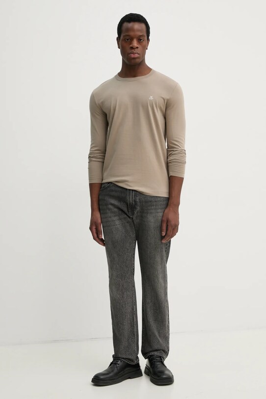 Marc O'Polo longsleeve din bumbac 520201252210 bej SS25