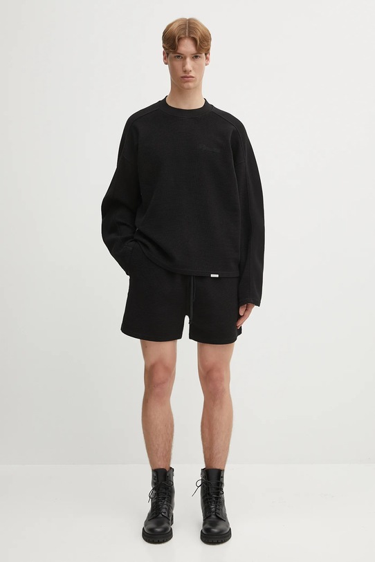 Represent longsleeve bawełniany Waffle Longsleeve MLM41209.01 czarny