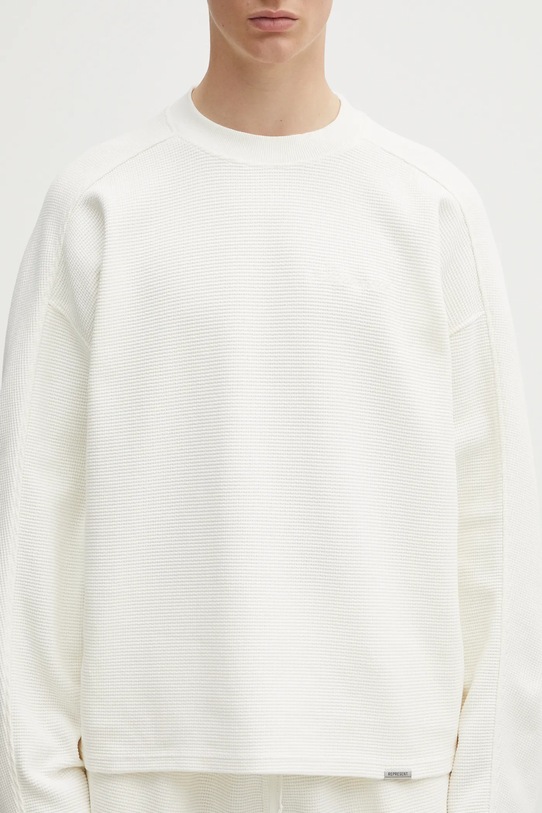 Represent longsleeve bawełniany Waffle Longsleeve beżowy MLM41209.72