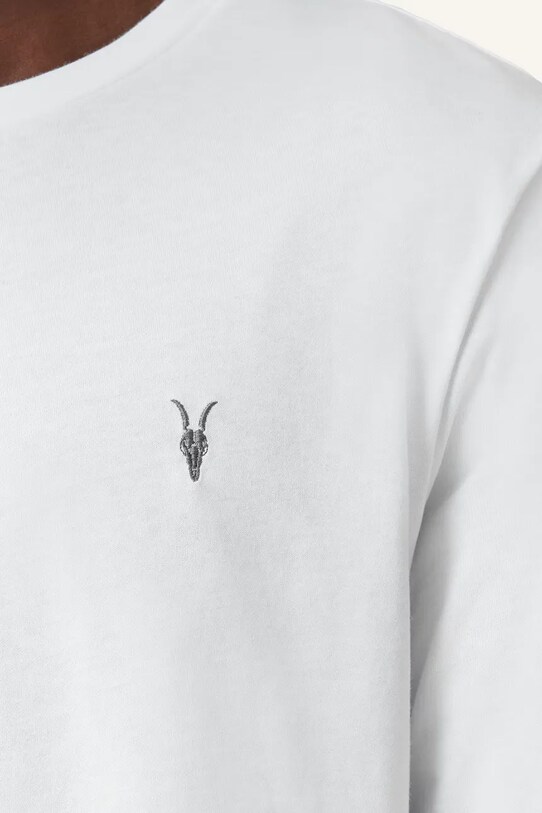 AllSaints longsleeve bawełniany BRACE M033JB biały SS25