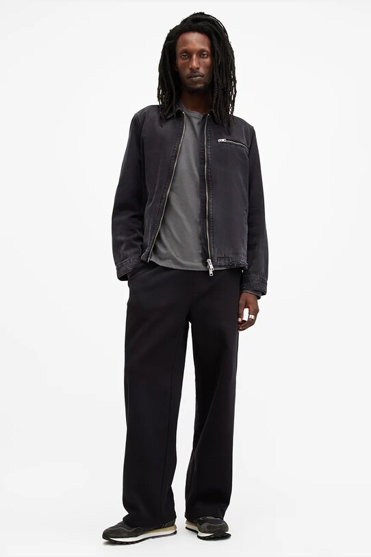 AllSaints longsleeve din bumbac BRACE M033JB gri