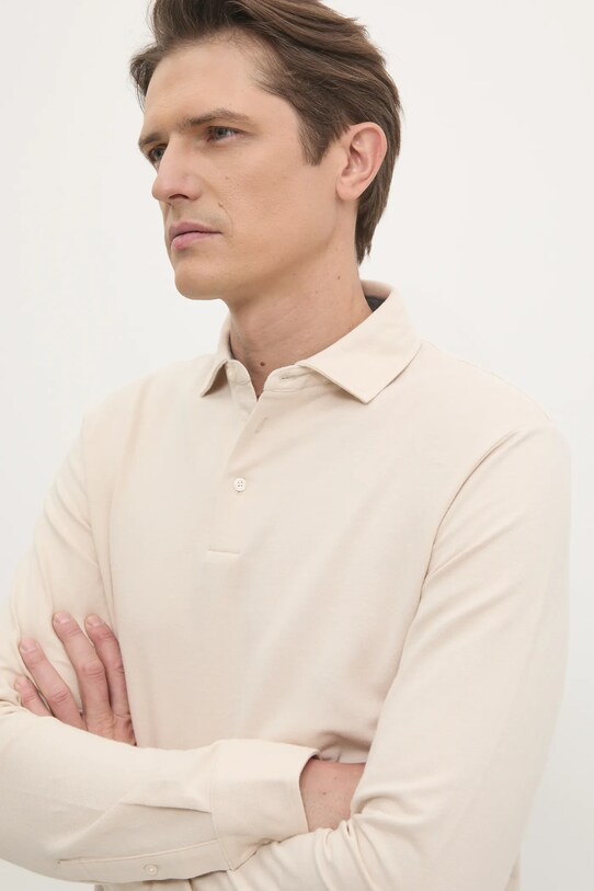 Лонгслів Hackett London бежевий HM550991