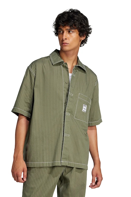 Рубашка adidas Originals Wabash Long Sleeve короткий зелёный JP4480
