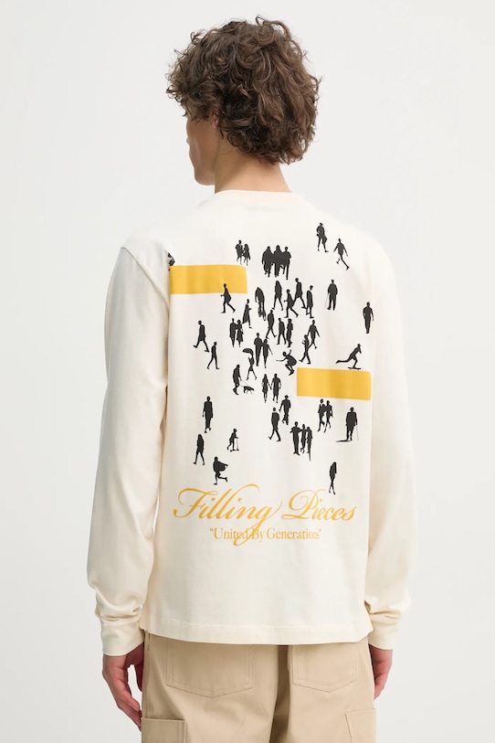 Filling Pieces longsleeve bawełniany beżowy 80499879936