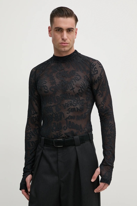 Лонгслив Versace Jeans Couture slim чёрный 78GAH611.J0200