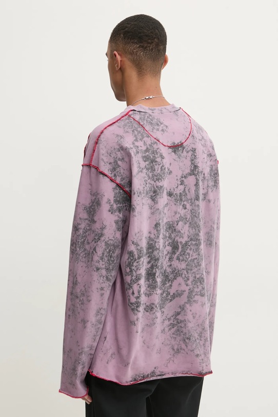 Oblečenie Tričko s dlhým rukávom Diesel T-CRAHOR-LS-R1 T-SHIRT A16166.0GIAR ružová