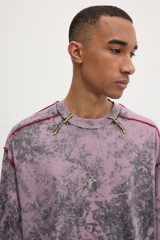 Tričko s dlhým rukávom Diesel T-CRAHOR-LS-R1 T-SHIRT ružová A16166.0GIAR