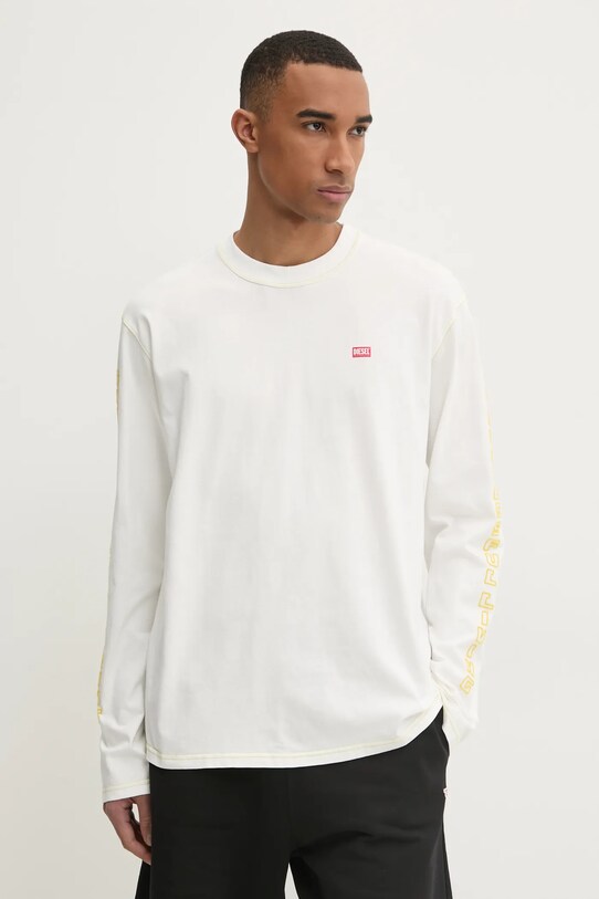 Tričko s dlouhým rukávem Diesel T-CRANE-LS-R1 T-SHIRT béžová A16627.0AKAK