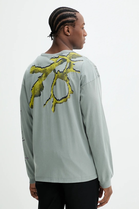 Одежда Хлопковый лонгслив Diesel T-BOXT-LS-R12 T-SHIRT A17641.0SLBT серый