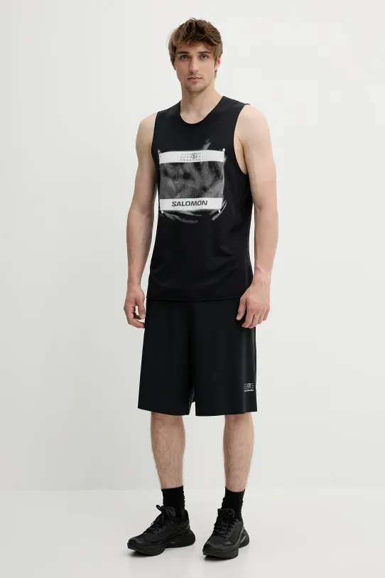 Μπλουζάκι MM6 Maison Margiela SH0NL0005.M20101 μαύρο SS25