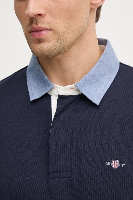 Gant longsleeve din bumbac 2004082 bleumarin