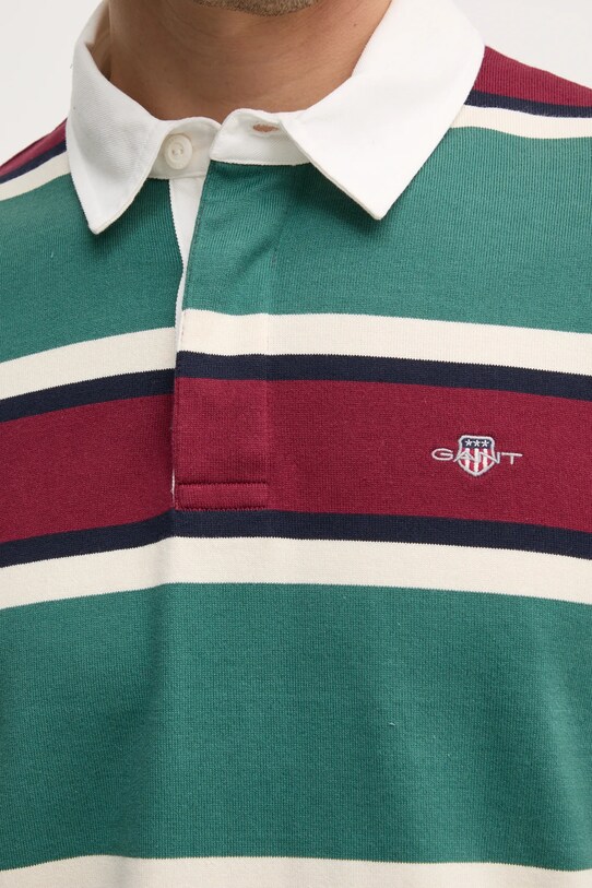 Bombažna majica z dolgimi rokavi Gant 2044007 zelena