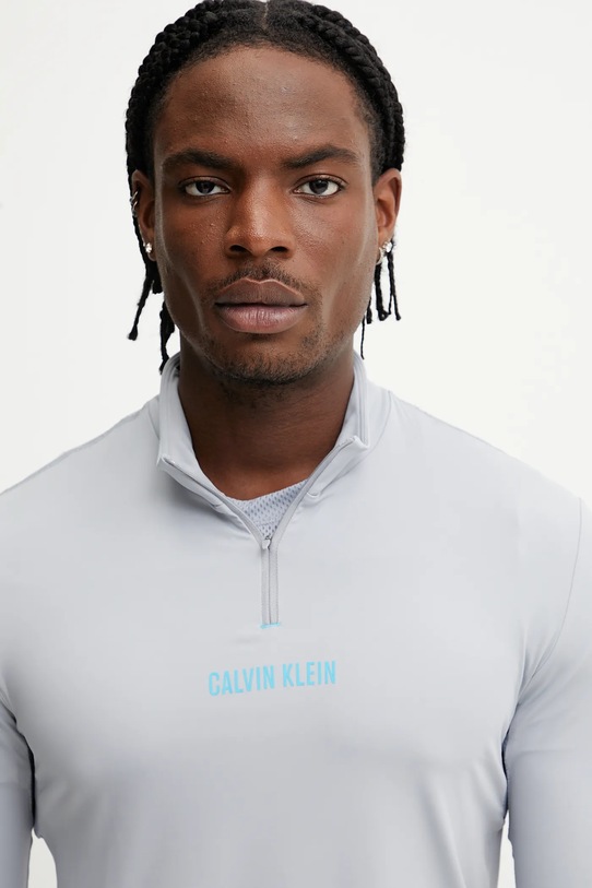 Лонгслів для тренувань Calvin Klein Performance сірий LVGMF4K210