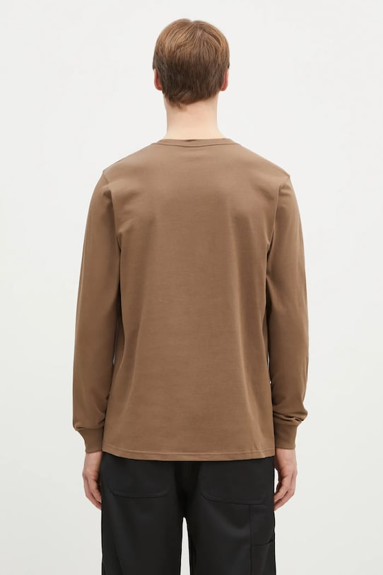 Дрехи Памучна блуза с дълги ръкави Carhartt WIP Longsleeve Pocket I030437.2LTXX кафяв