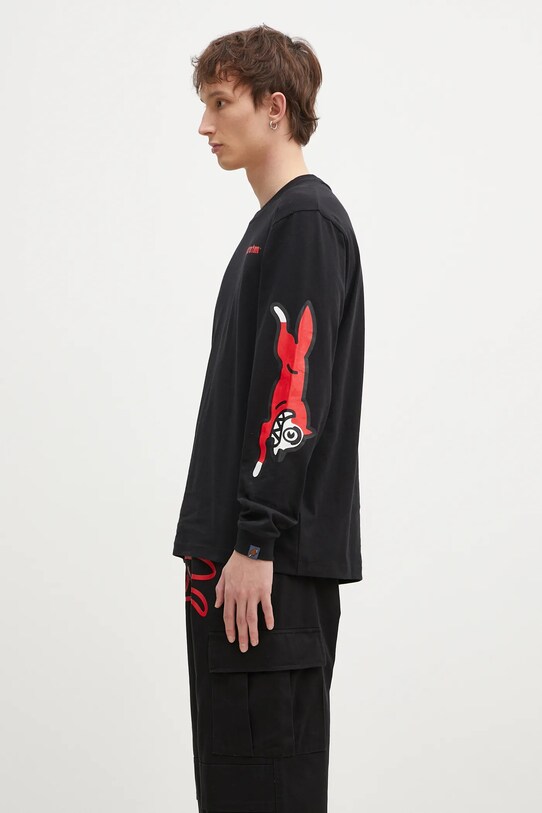 Хлопковый лонгслив ICECREAM Running Dog Longsleeve IC24486 чёрный SS25