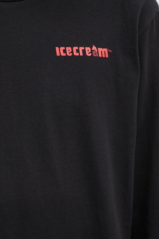 Хлопковый лонгслив ICECREAM Running Dog Longsleeve чёрный IC24486