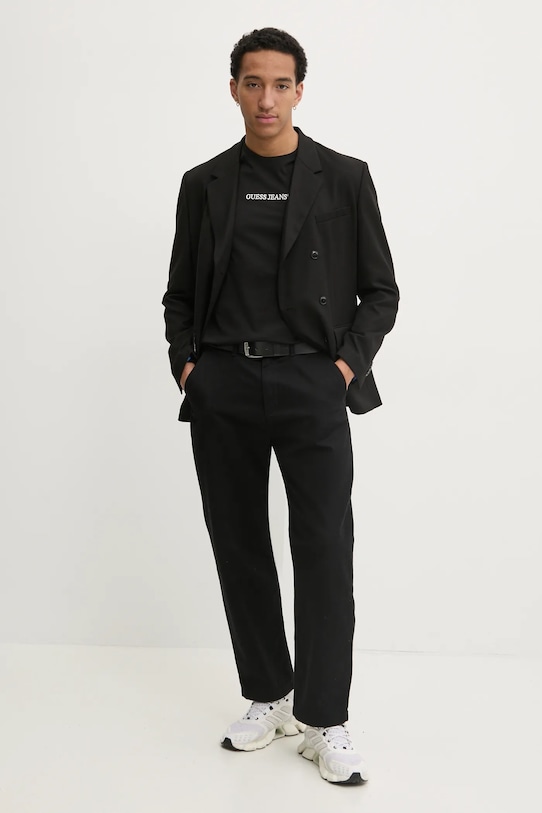 Guess Jeans longsleeve din bumbac M5RI84.K8HM0 negru SS25