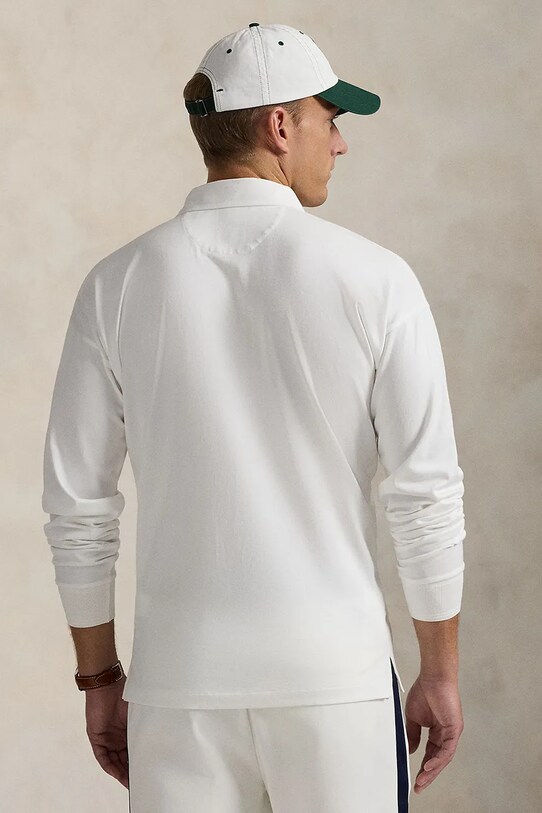 Polo Ralph Lauren longsleeve bawełniany Wimbledon Collection 710970487 biały SS25