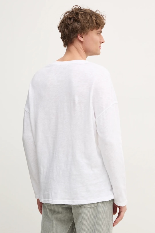 Odzież American Vintage longsleeve bawełniany MSON02FGE25 biały