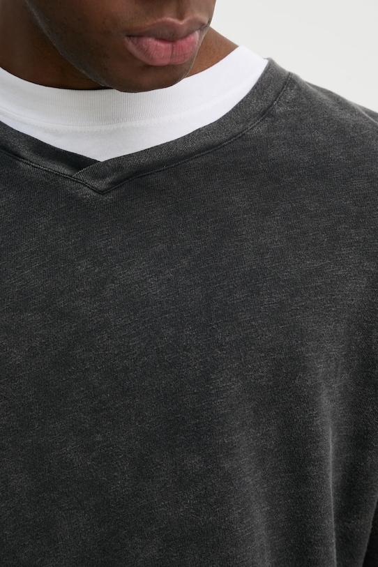 Бавовняний лонгслів American Vintage MSON02FGE25 сірий