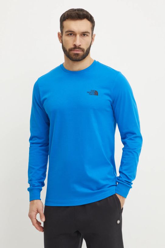 Odzież The North Face longsleeve bawełniany Redbox NF0A87NN16Y1 fioletowy