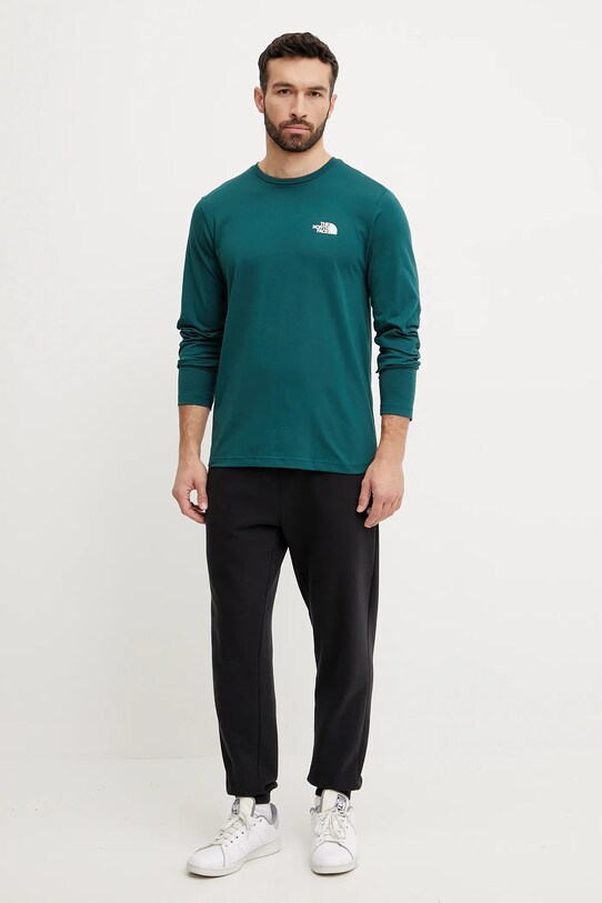The North Face longsleeve Simple Dome NF0A87QN6GI1 verde SS25