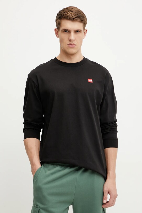 Îmbrăcăminte The North Face longsleeve din bumbac Axys NF0A8C1TJK31 negru