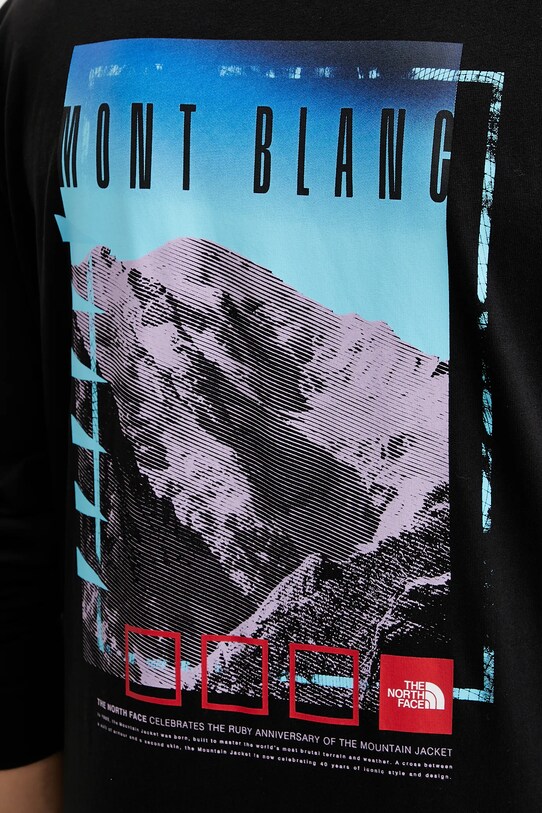 The North Face longsleeve din bumbac Axys NF0A8C1TJK31 negru