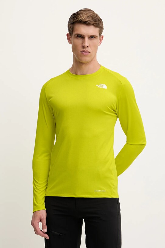 The North Face longsleeve sportowy Shadow regular zielony NF0A87TVJE31