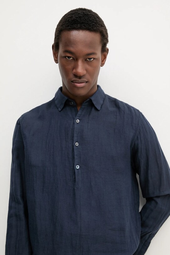 BARENA VENEZIA longsleeve din in Camicia Pavan S bleumarin CAU5071.3144