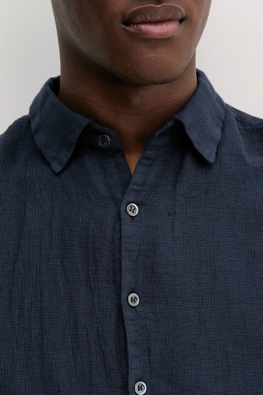 BARENA VENEZIA longsleeve din in Camicia Pavan S CAU5071.3144 bleumarin