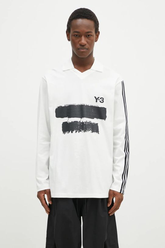 Лонгслив Y-3 Graphic Longsleeve Tee печать белый JM3233